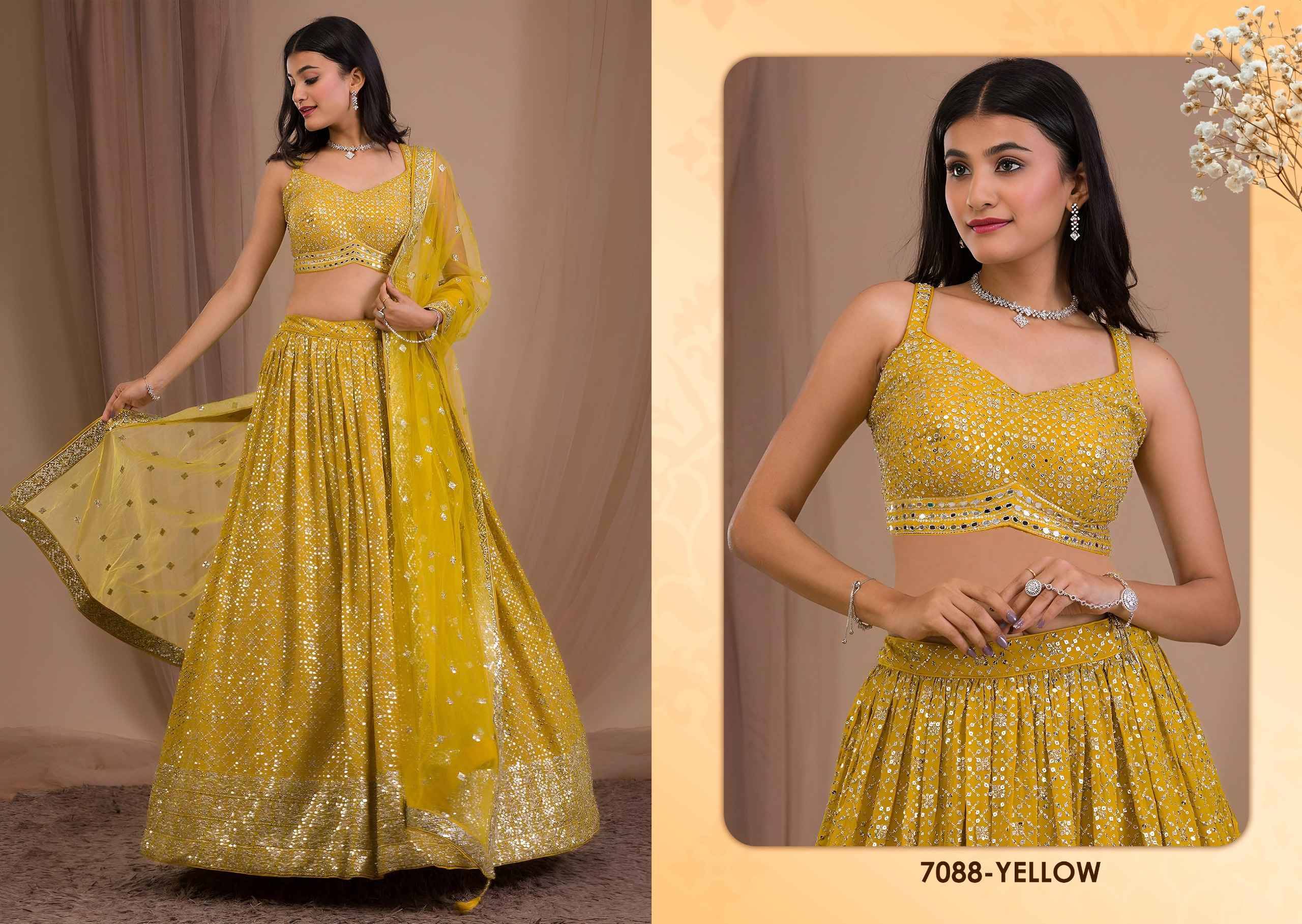 VOL-34 By ZEEL COTHING 7079 SERIES  Designer Beautiful Collection Occasional Wear & Party Wear Georgette Lehengas At Wholesale Price